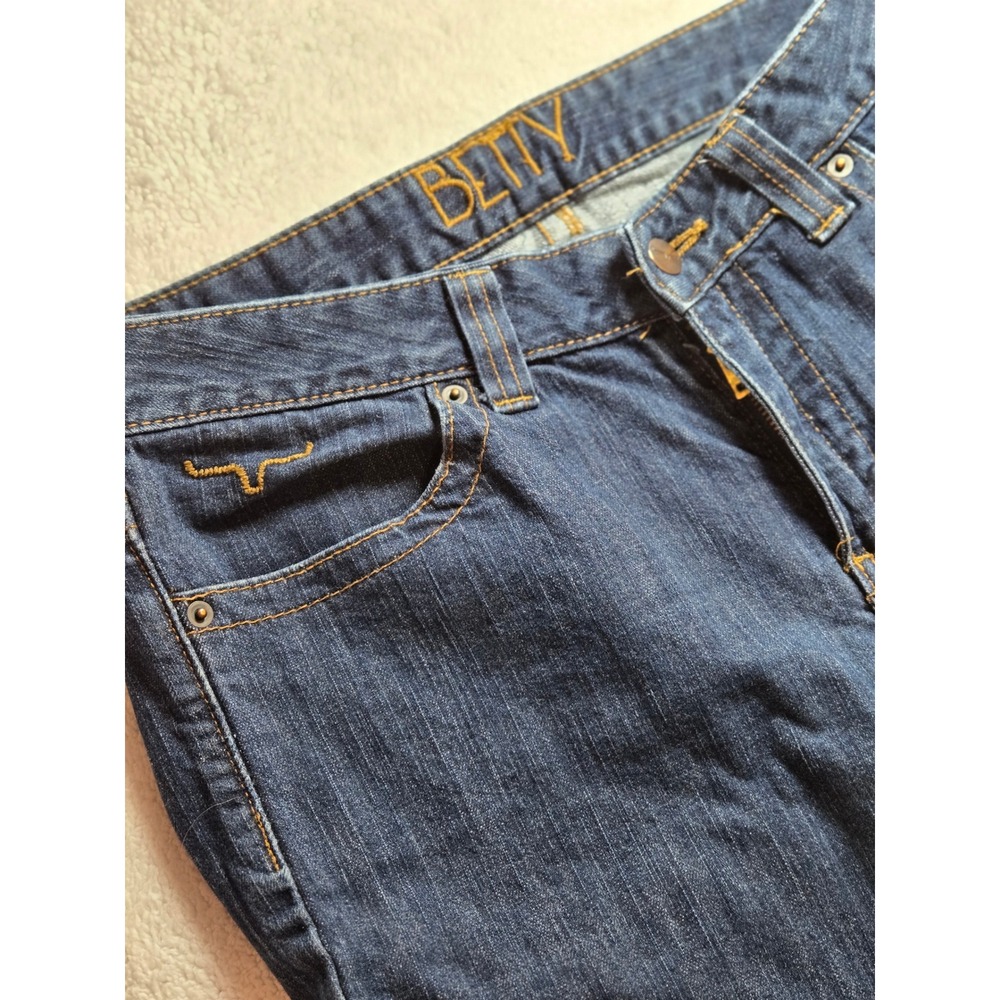 Kimes Ranch Betty Jeans Womens 10/32 Dark Wash Bootcut Mid Rise Made in USA